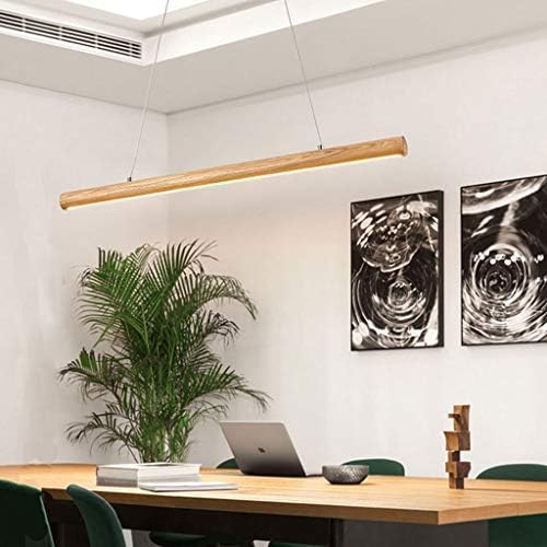 Suspension îlot cuisine LED en bois minimaliste LINEA