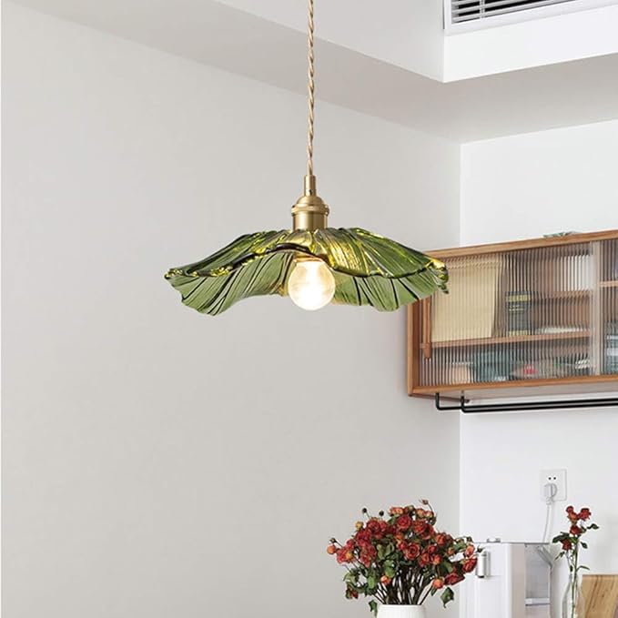 Suspension fleur en verre vintage ORKIDA