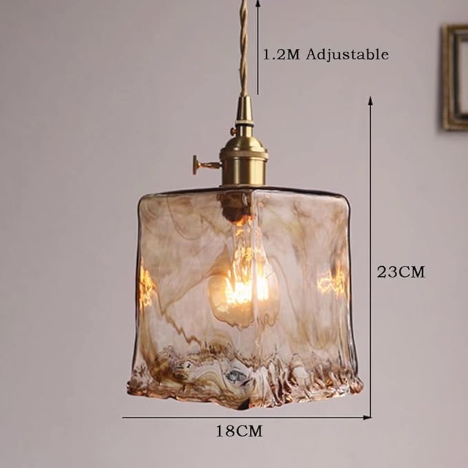 Suspension en verre vintage VALENKA