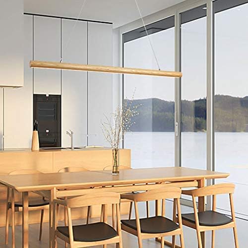 Suspension îlot cuisine LED en bois minimaliste LINEA