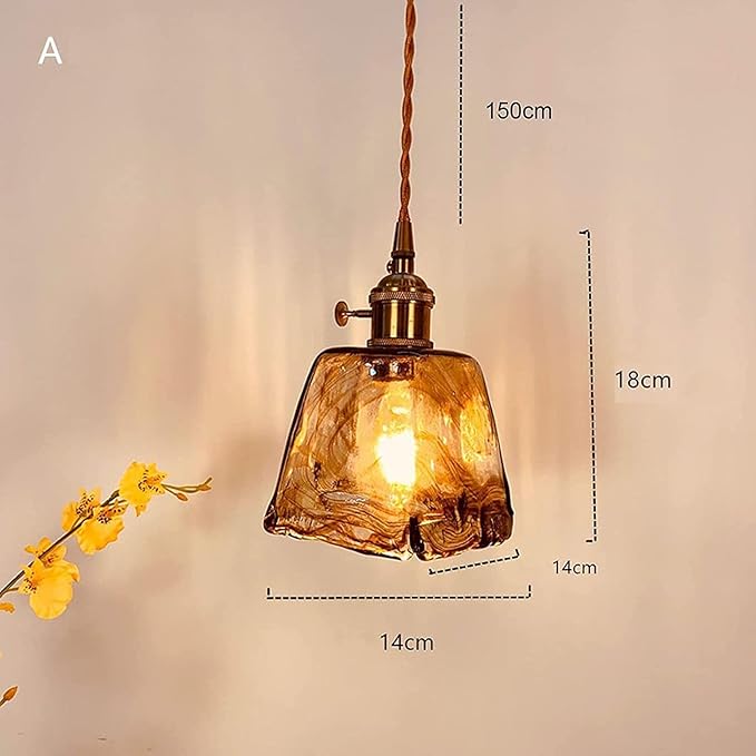 Suspension en verre vintage VALENKA