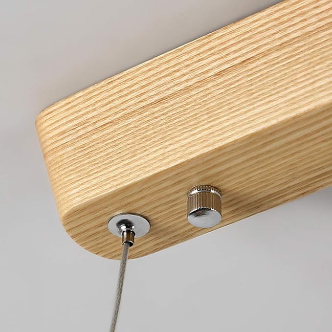 Suspension îlot cuisine LED en bois minimaliste LINEA