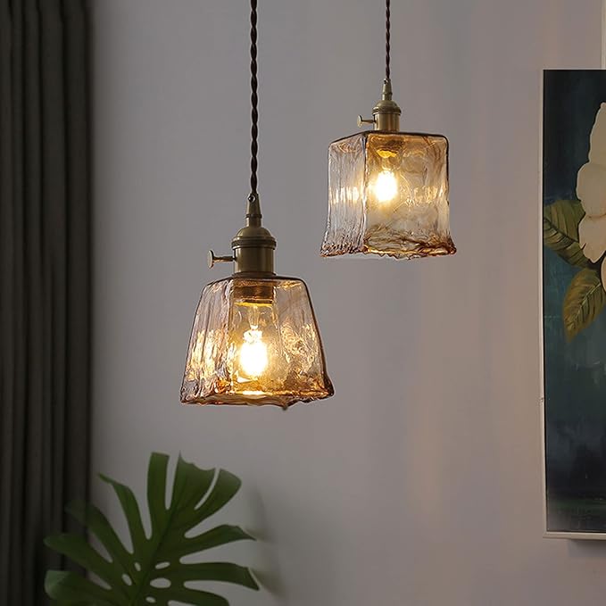 Suspension en verre vintage VALENKA