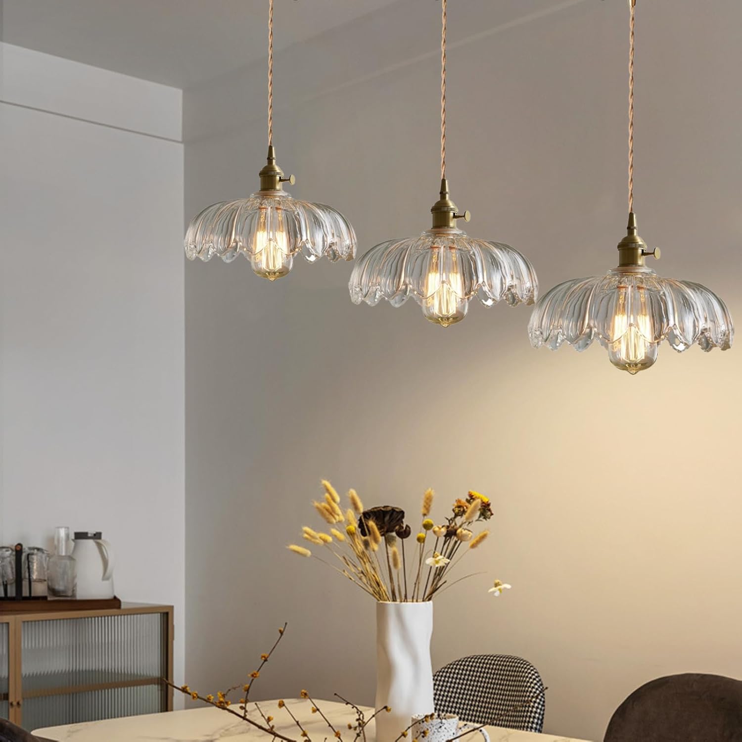 Suspension en verre vintage  FLORIDA