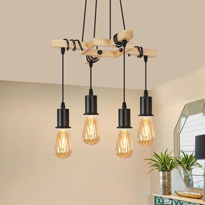 Suspension industrielle en bois FANA