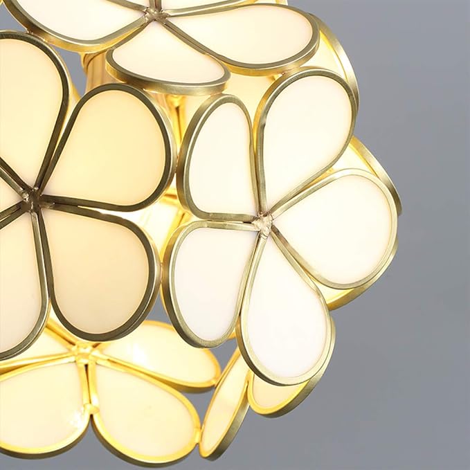 Suspension fleur en verre vintage TULI