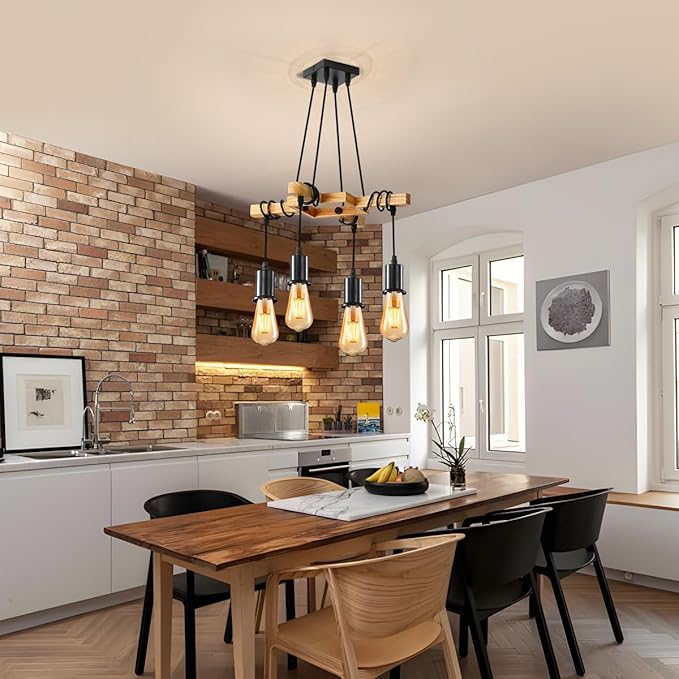 Suspension industrielle en bois FANA