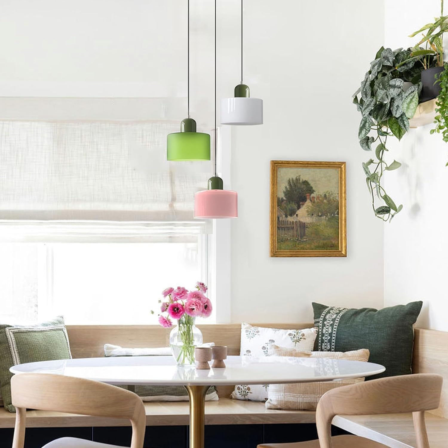 Suspension Scandinave en verre cylindrique