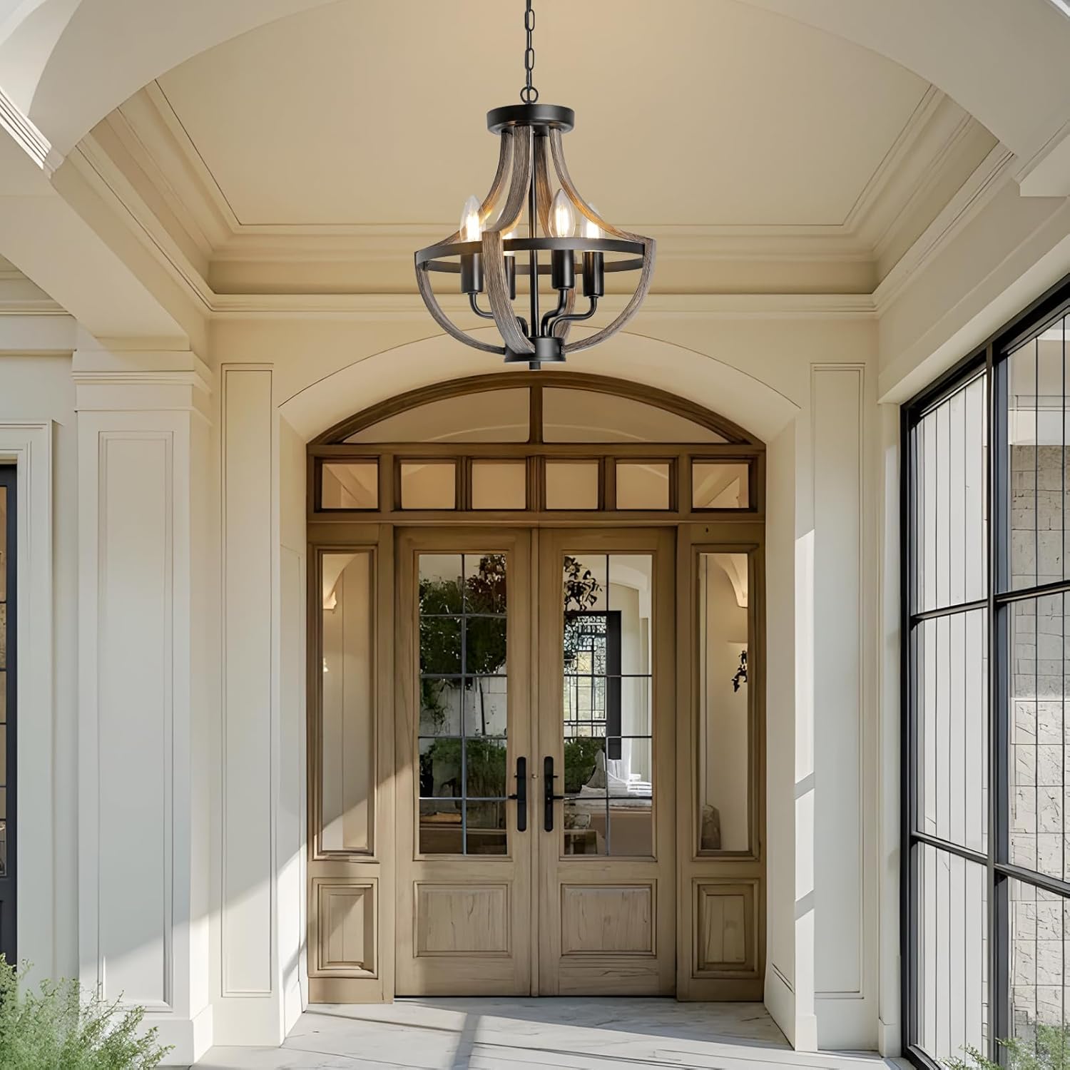 Suspension industrielle  en bois massif NELA