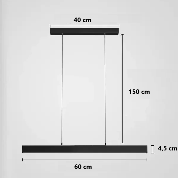 Suspension îlot cuisine LED en Métal et Bois | ELINE
