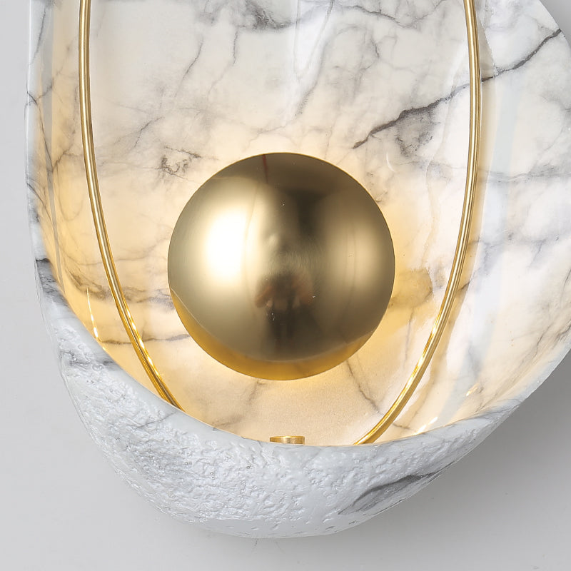 Applique murale LED en marbre au design scandinave│ PERLA