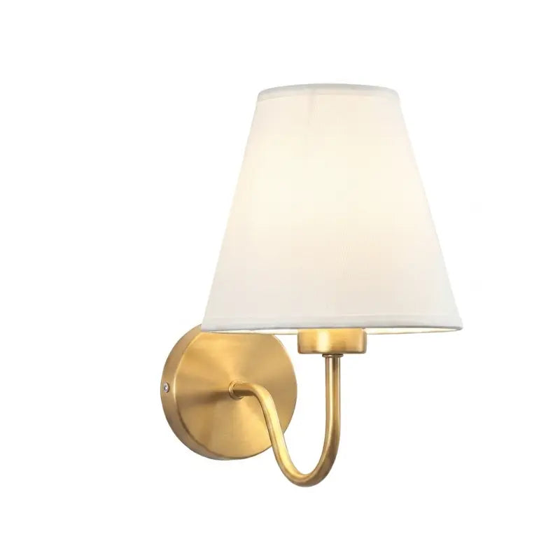 Applique murale de chevet- Lampe murale avec abat-jour en lin et corp en laiton │ ALDO