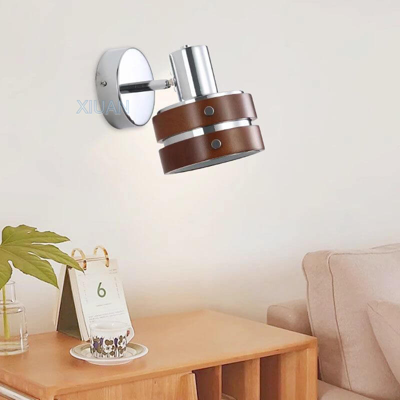 Applique murale LED design retro en acier et bois │ TASNO