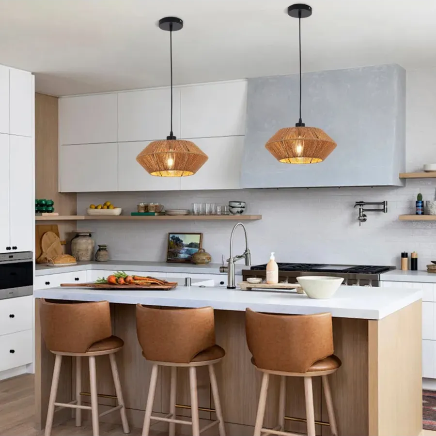 Suspension bohème en corde de cacao oriental FALETA