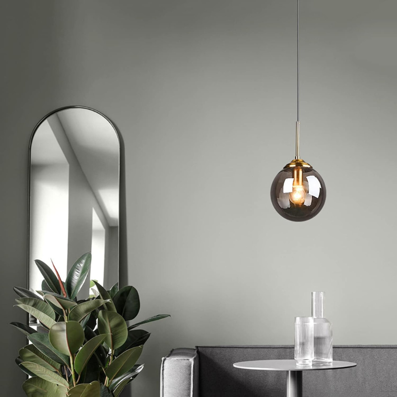 Suspension boule en verre