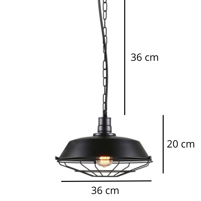 Suspension industrielle en métal JANISSE