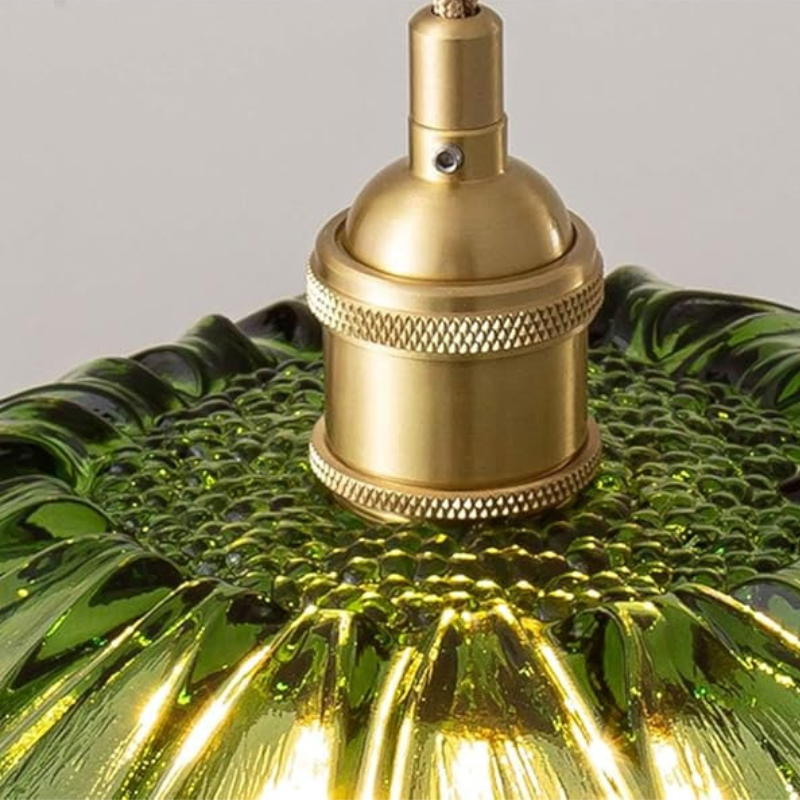 Suspension fleur en verre vintage ORKIDA