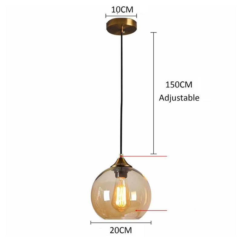 Suspension en verre soufflé ZODIO