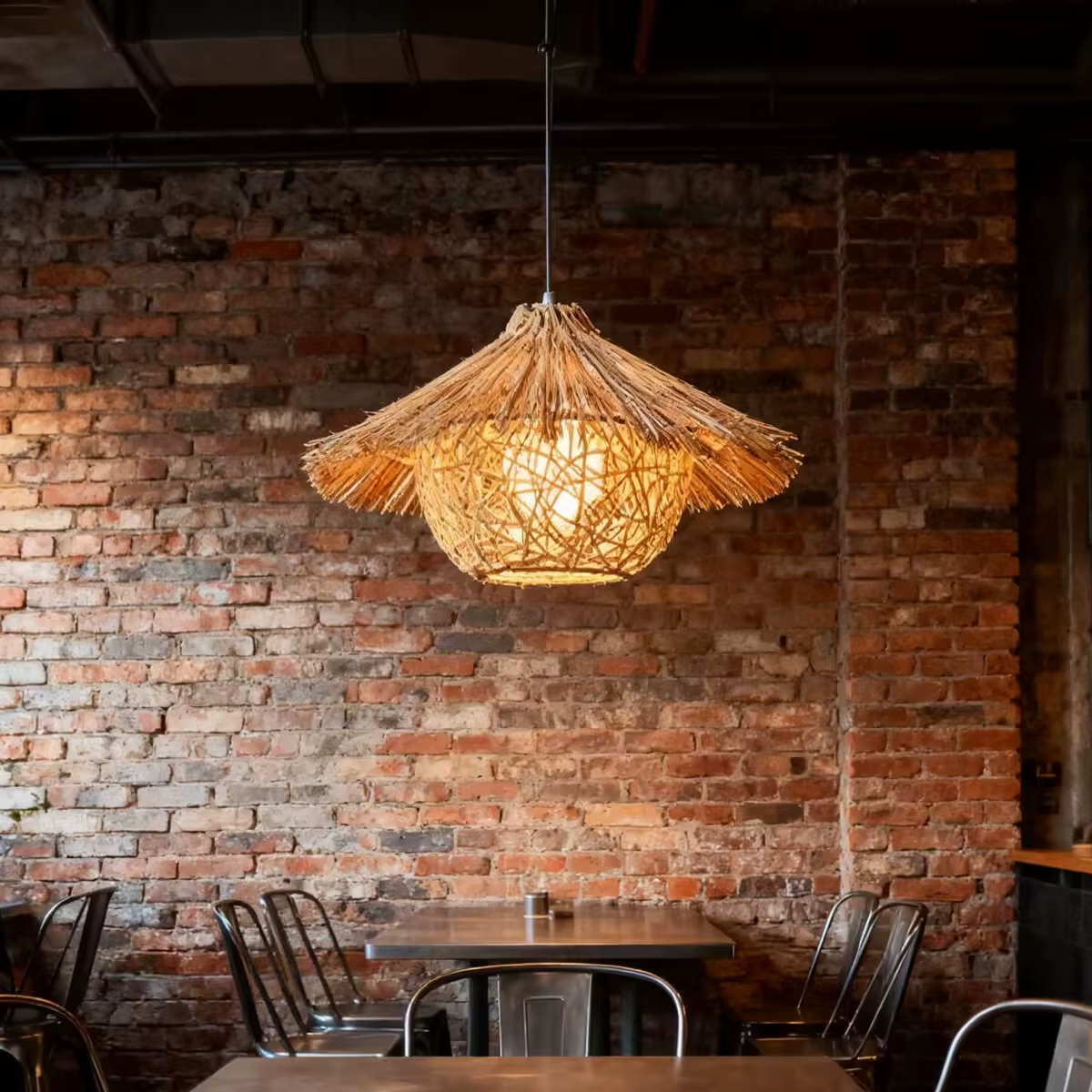 Suspension bohème en osier TABOH