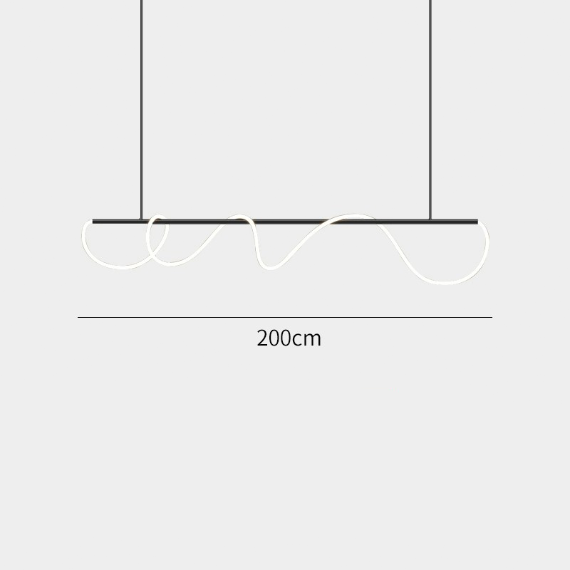 Suspension îlot cuisine LED en métal et silicone | FLEXITY