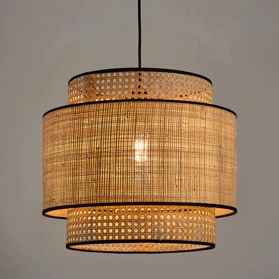 Suspension japonaise en rotin AKANO