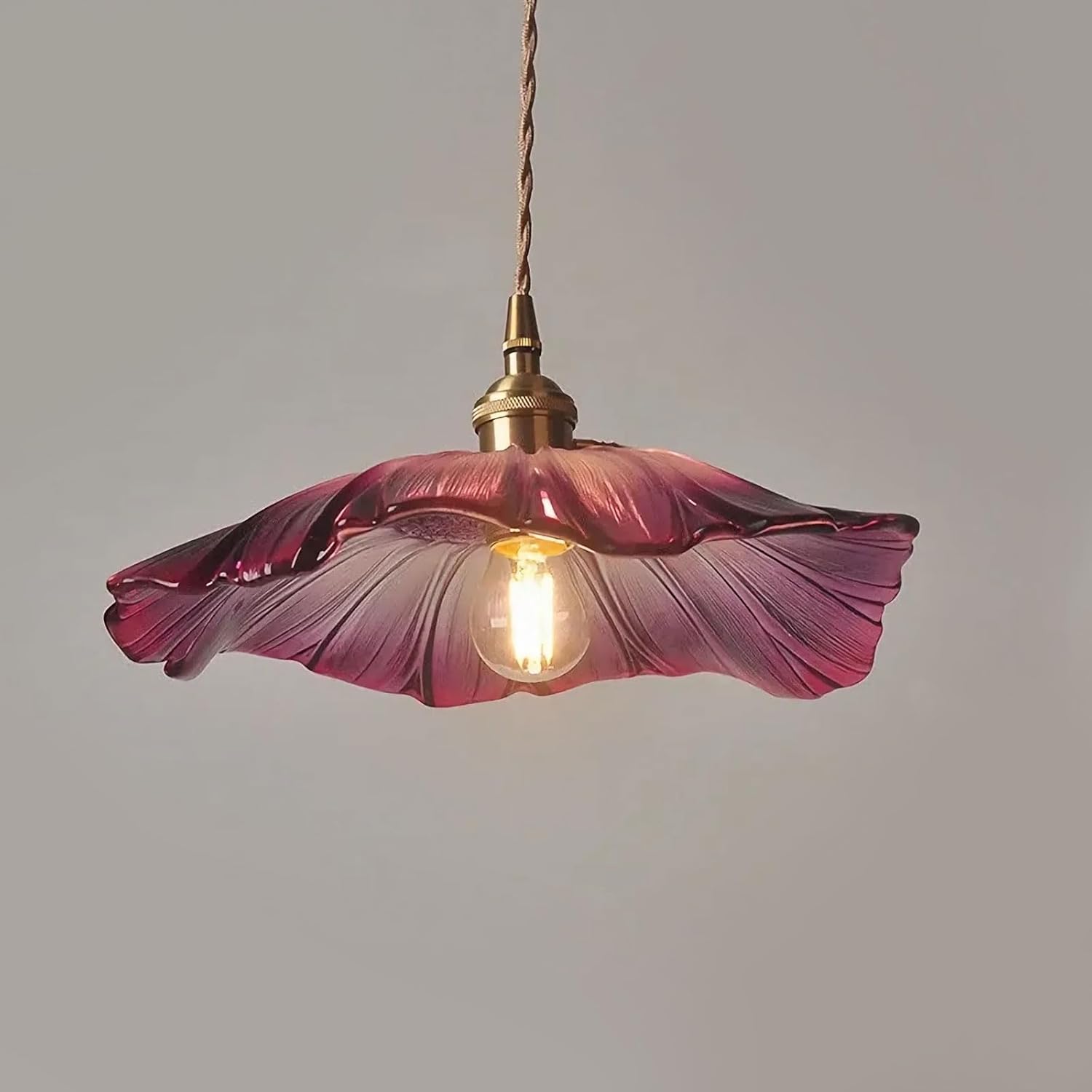 Suspension fleur en verre vintage ORKIDA
