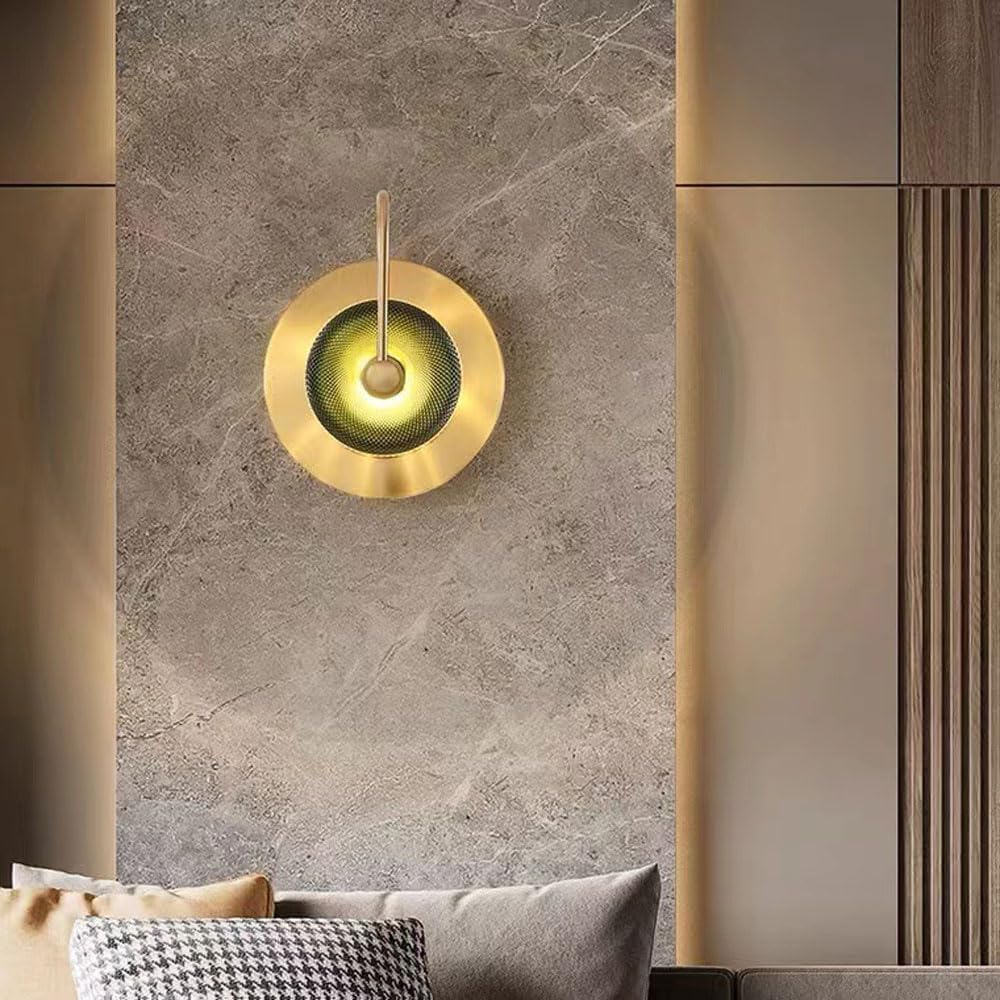 Applique murale LED dorée en verre et acier │ LORELA