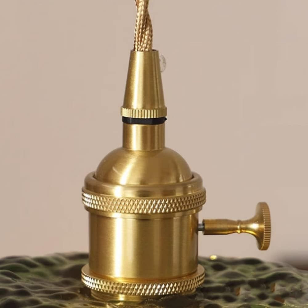 Suspension vintage en verre texturé ZANIA