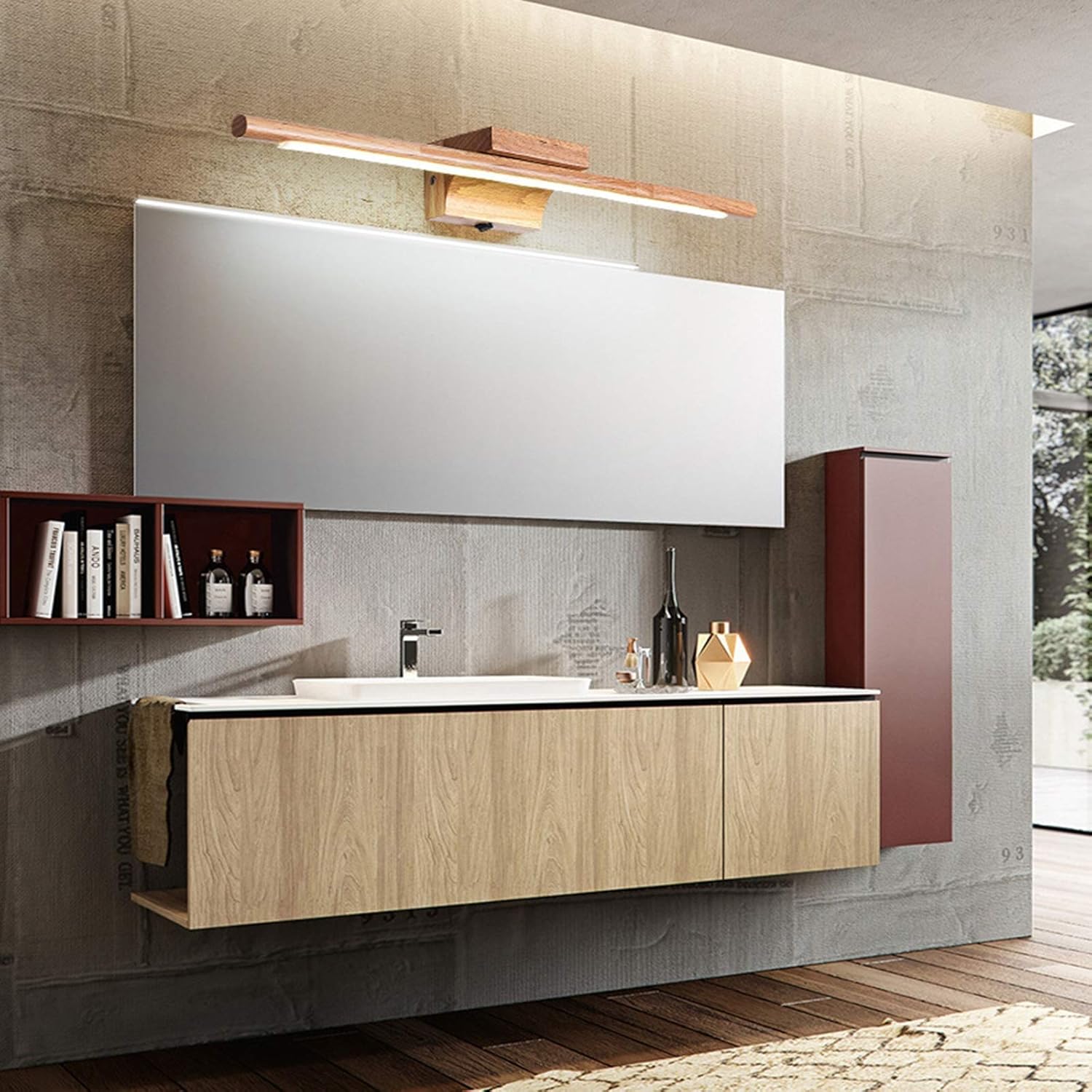 Applique murale LED salle de bain en bois │ ARLAB