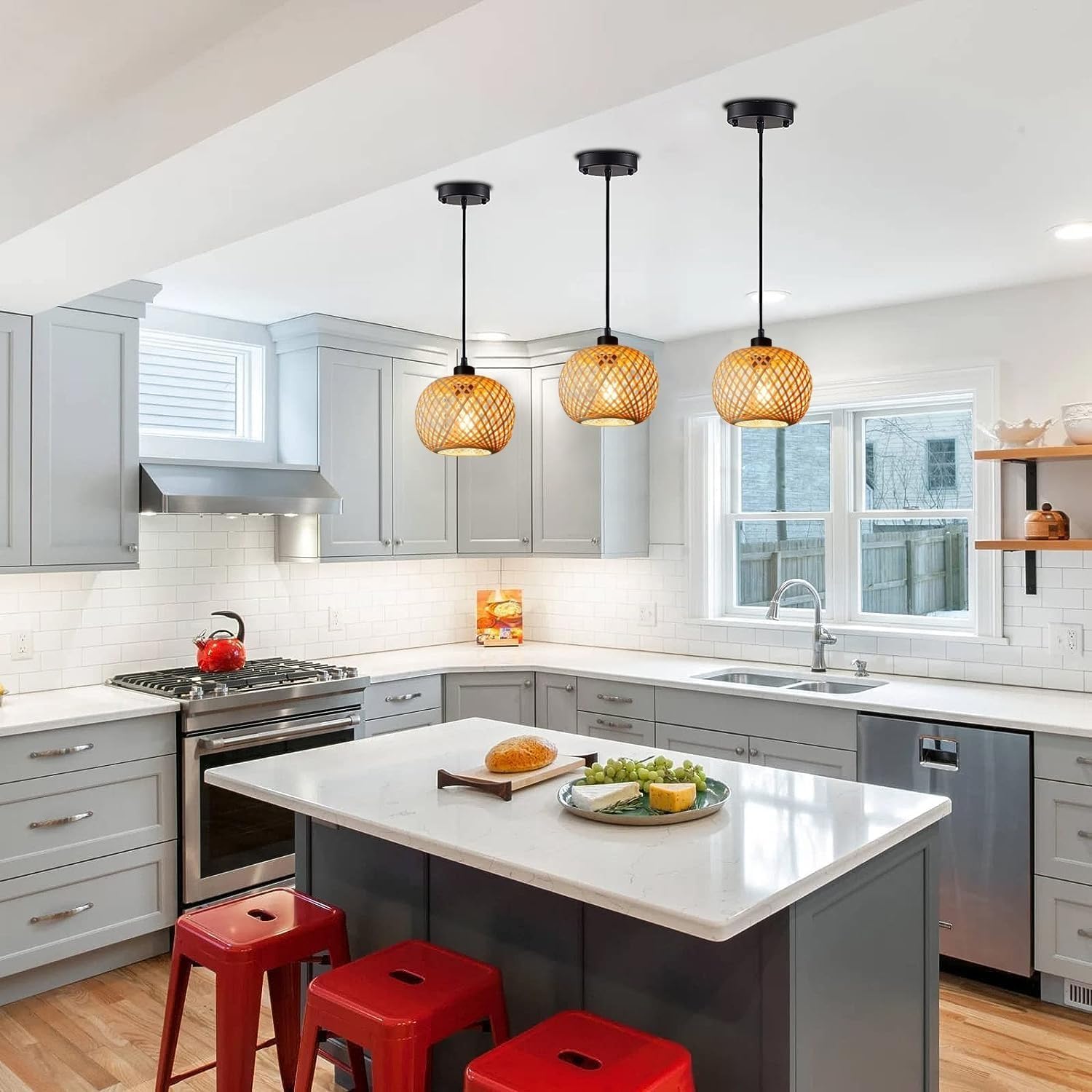 Suspension en bambou sphérique GALA