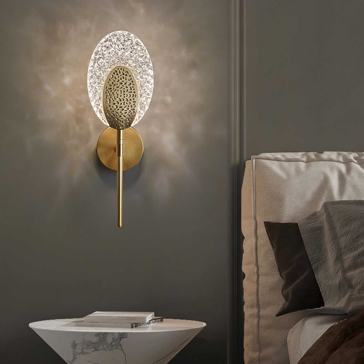 Applique murale dorée LED  en laiton │ CAÎLA