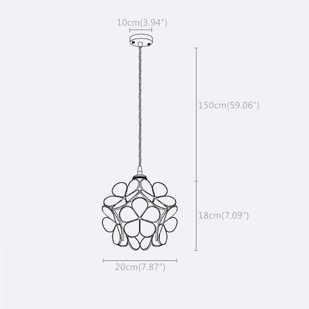 Suspension fleur en verre vintage TULI
