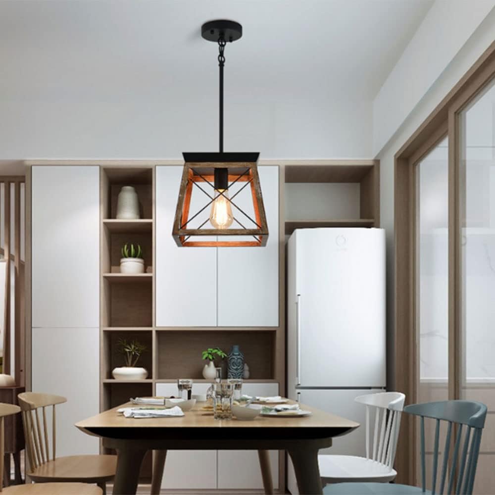 Suspension industrielle en bois AKENA