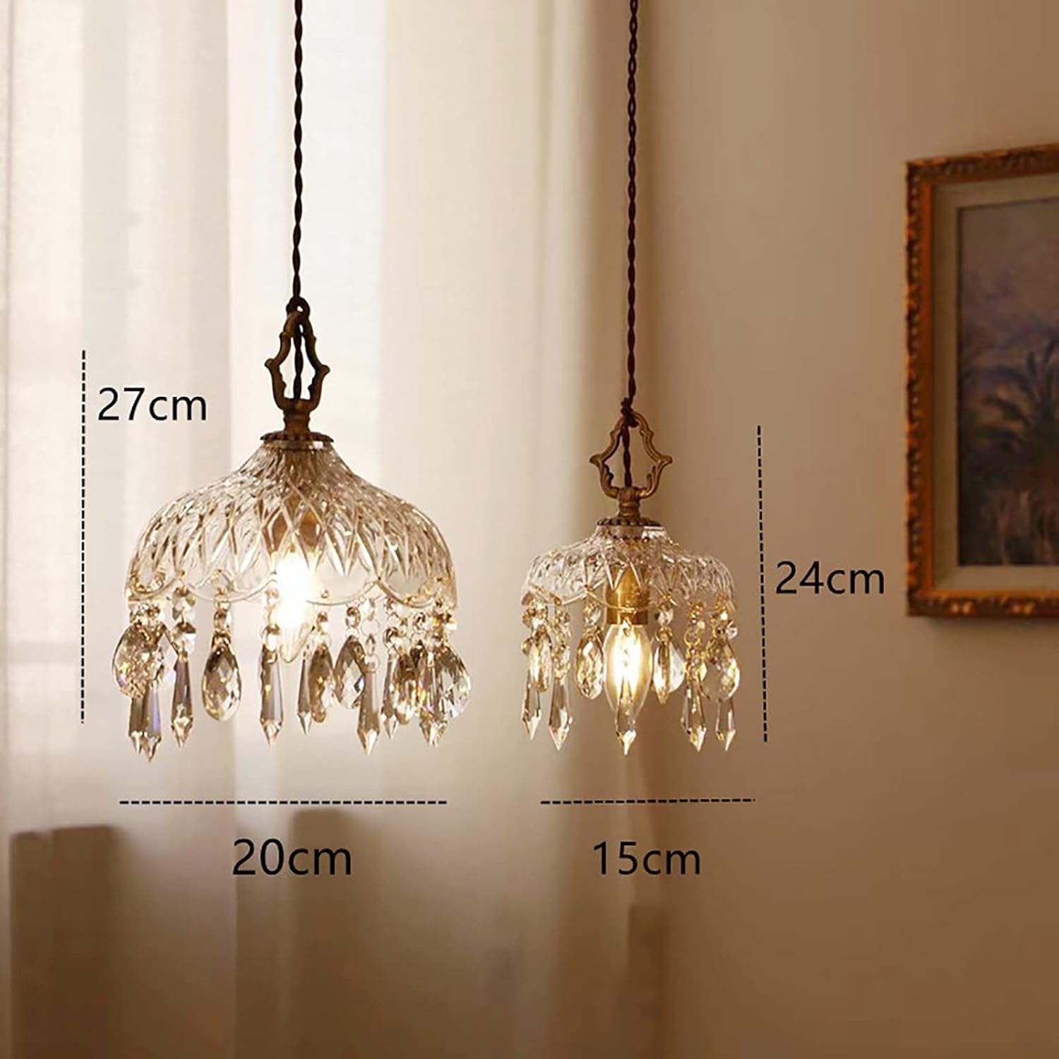 Suspension en Crystal vintage WENZY