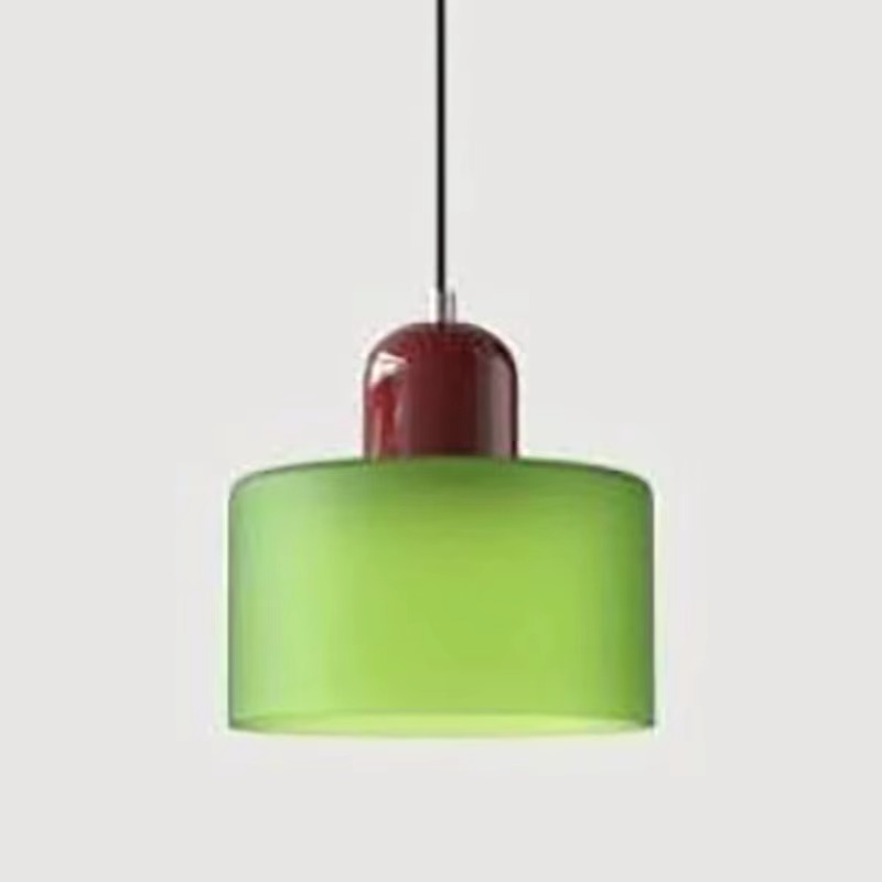 Suspension Scandinave en verre cylindrique