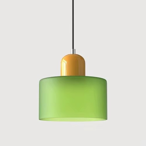 Suspension Scandinave en verre cylindrique