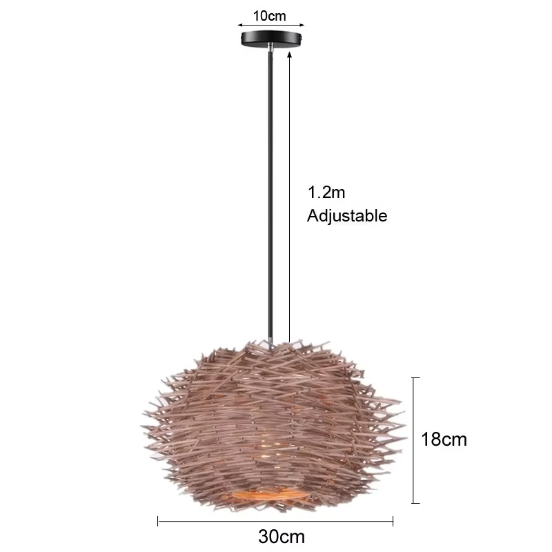 Suspension bohème en rotin RUCH
