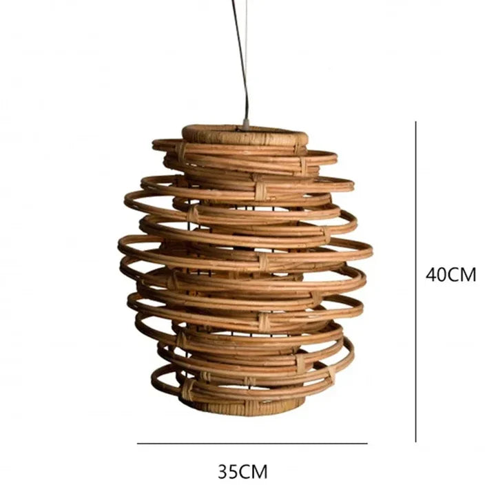 Suspension bohème en rotin TORELA