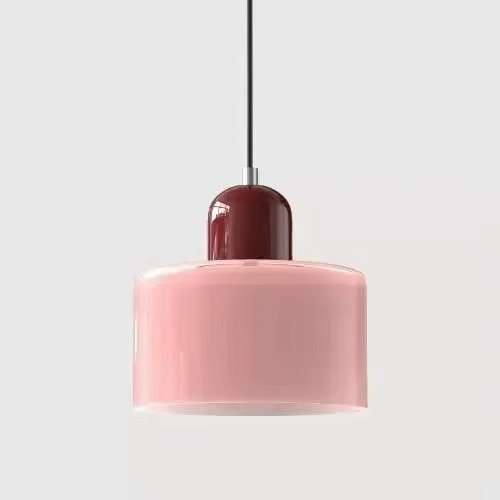 Suspension Scandinave en verre cylindrique
