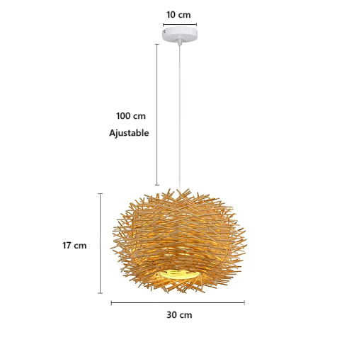 Suspension bohème en rotin RUCH
