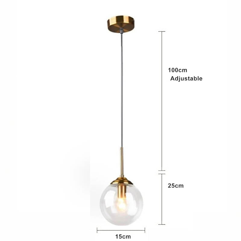 Suspension boule en verre