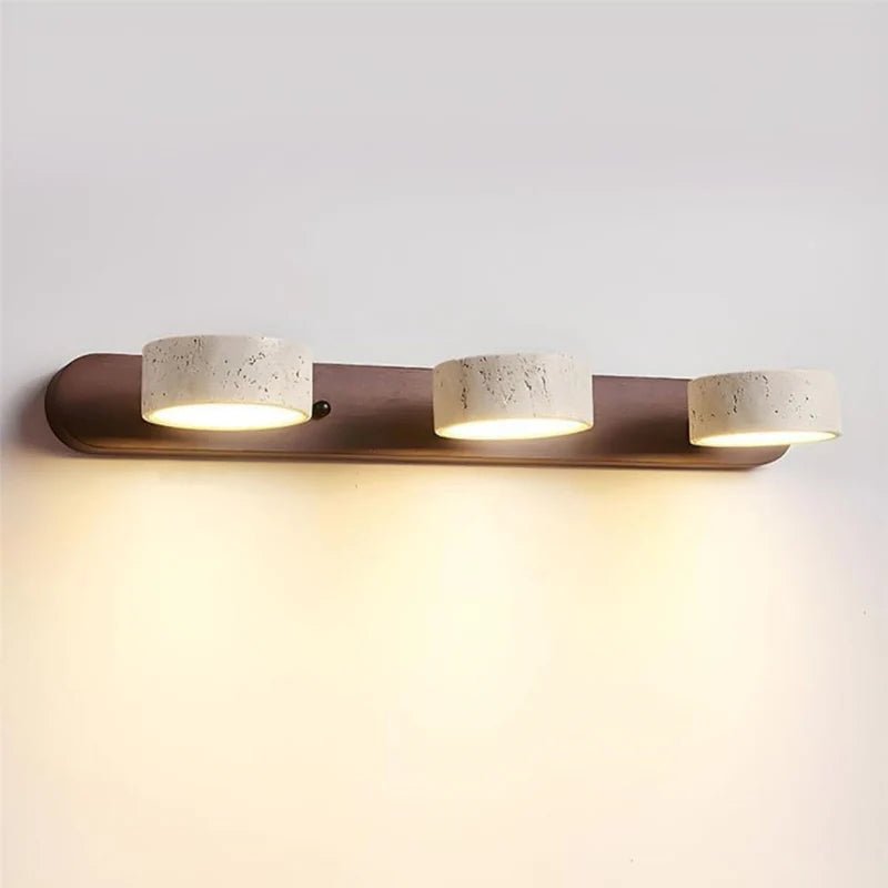 Applique murale articulée pour salle de bain en travertin et en bois NOLERA - product_type_Atelier Luisiano
