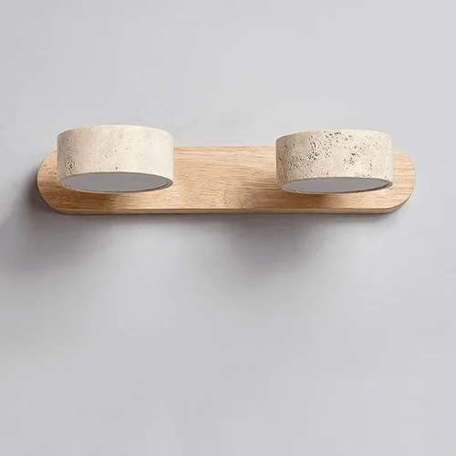 Applique murale articulée pour salle de bain en travertin et en bois NOLERA - product_type_Atelier Luisiano