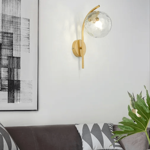 Applique murale au design retro métallique avec abat - jour en verre │ KARSPEL - product_type_Floor lamp arc