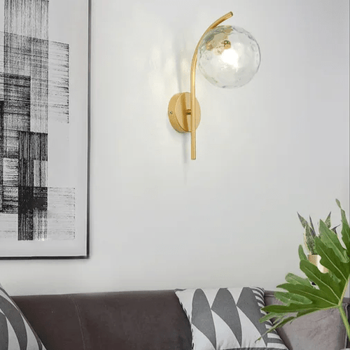 Applique murale au design retro métallique avec abat - jour en verre │ KARSPEL - product_type_Floor lamp arc