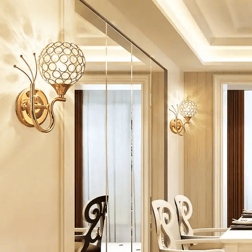 Applique murale au design vintage en acier et Crystal│ VARMA - product_type_Floor lamp arc