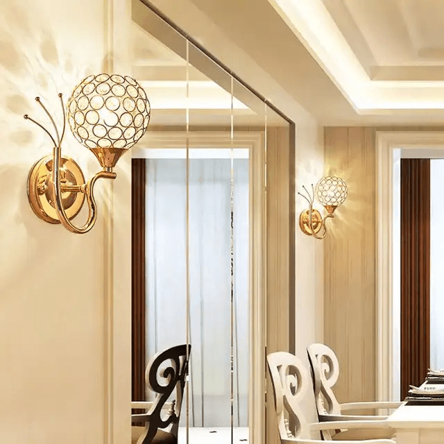 Applique murale au design vintage en acier et Crystal│ VARMA - product_type_Floor lamp arc