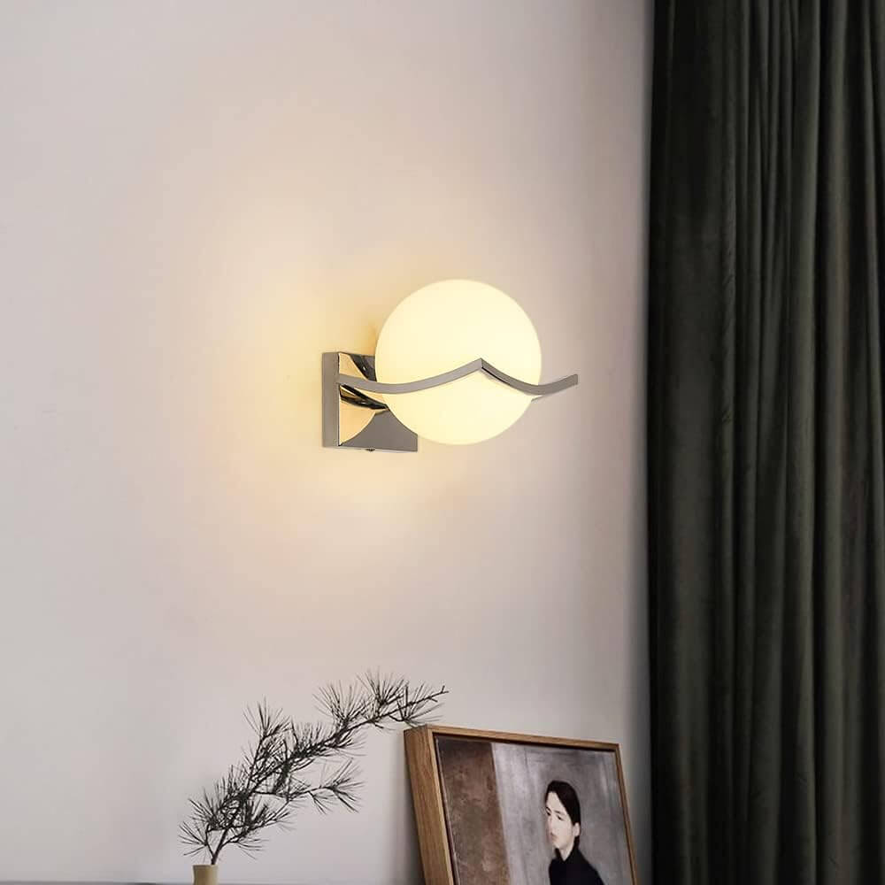 Applique murale boule en verre opaline et métal WATERLO - product_type_Atelier Luisiano