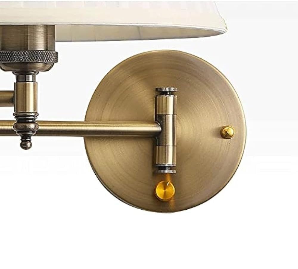 Applique murale de chevet avec bras articulé - Lampe murale de chevet orientable avec abat - jour en lin et corp en laiton │ GENA - product_type_Atelier Luisiano