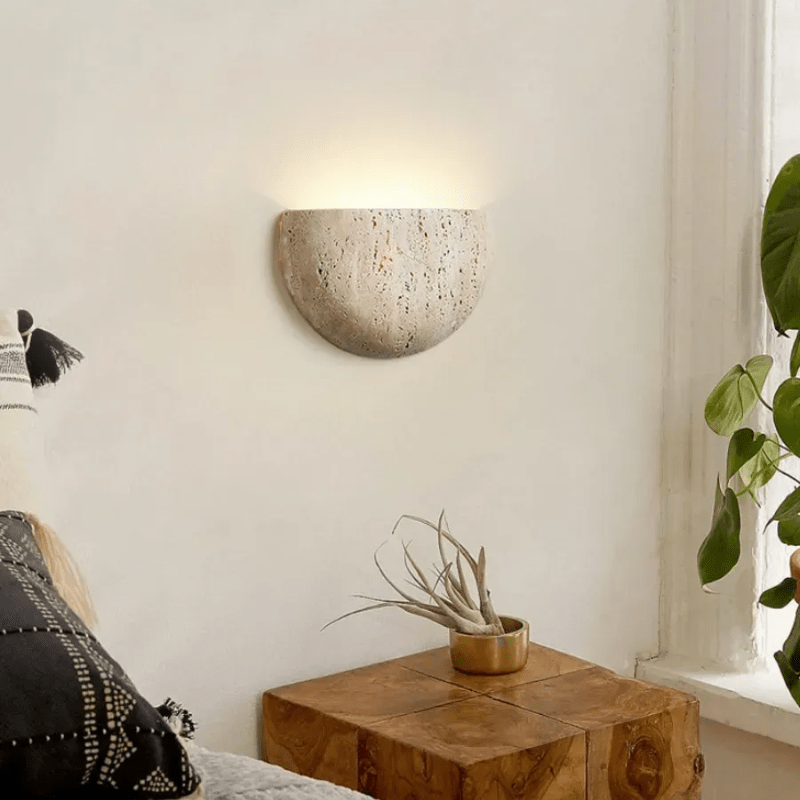 Applique murale demi cercle en travertin SAVTAR - product_type_Atelier Luisiano